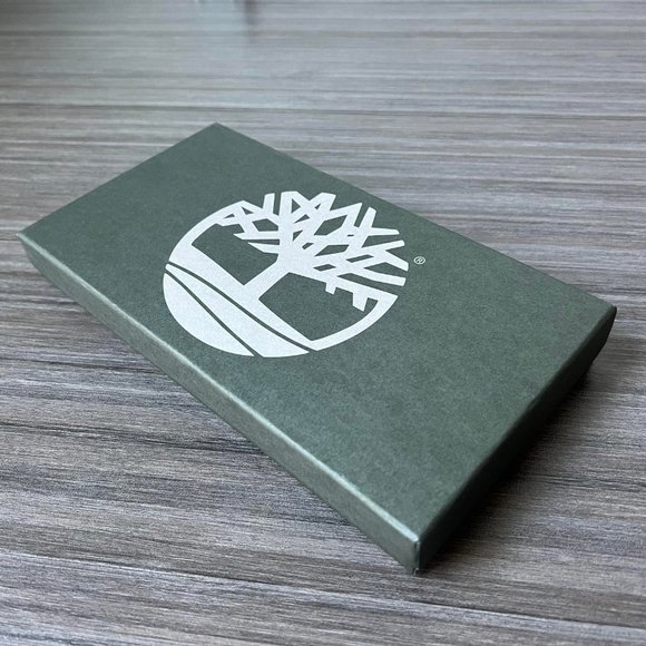 Timberland Navy Canvas Card Case With Key Fob Ring Wallet NP0439/23 Gift Set - Picture 8 of 9